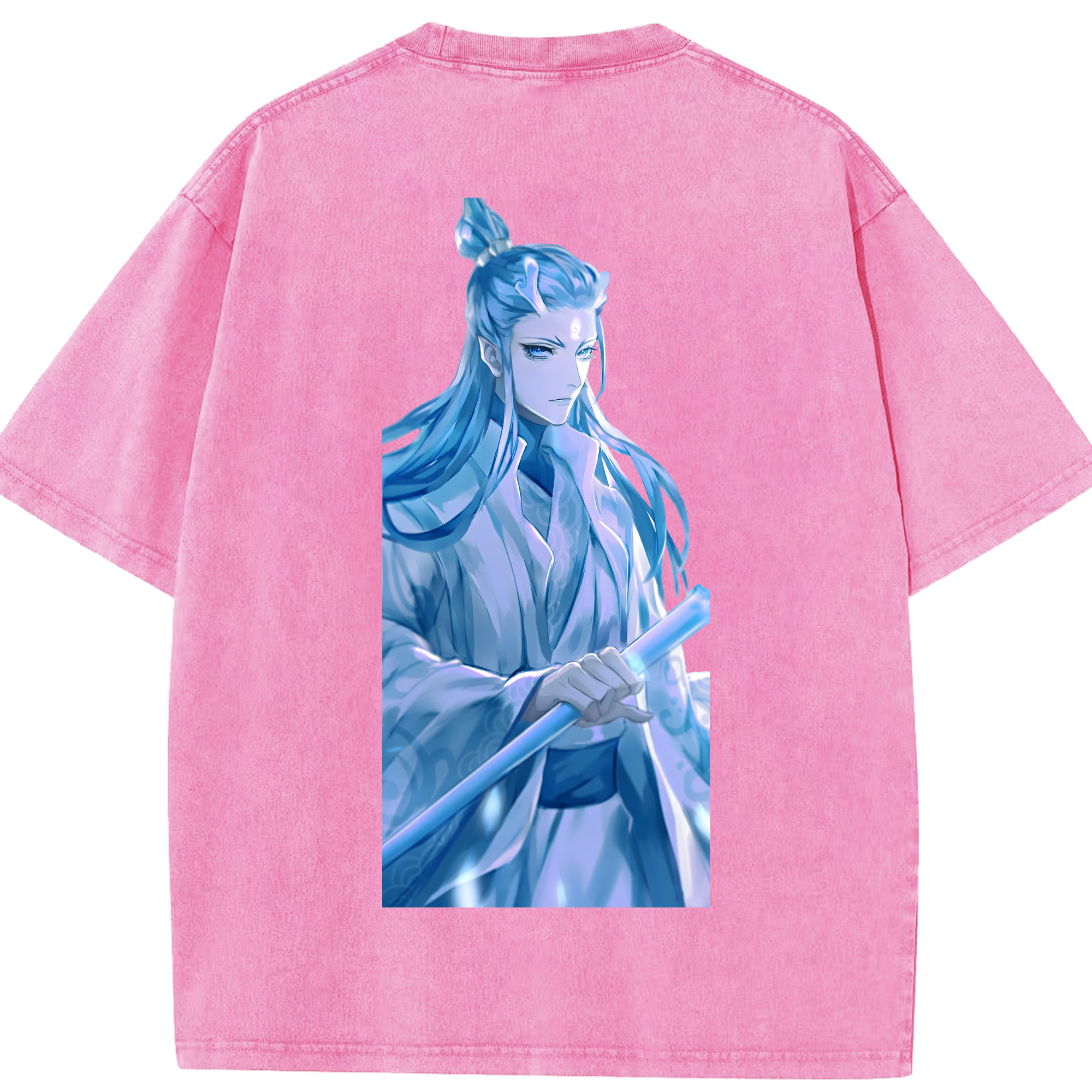 （画像用） Ne Zha 2 ナタ 魔童の大暴れ 綿100% ヴィンテージ風 半袖Tシャツ（背面プリント）